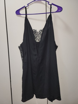 #ad Torrid Size 5 Black Lace Sheer Tank Top 5X Camisole Cami NWOT $27.99