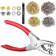 1203PCS Grommet Eyelet Pliers Tool Kit, 1/4 Inch Fabric Leather Hole Eyelets...