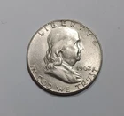 1962 D Franklin Half Dollar 90% Silver Graded XF, Silver Stack, Collection, Book