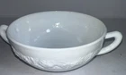Vintage Porcelain Dish Milk Glass Floral Design 2 Handles