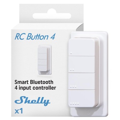 Smart Home Shelly Plug & Play ``Blu RC Button 4`` Fer NEW