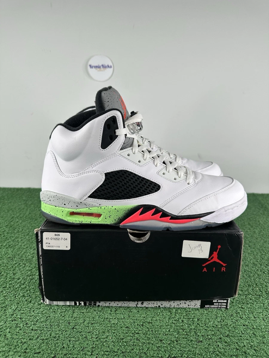 Nike Air Jordan 5 Retro Pro Stars‎ White Green Men\'s Shoes Sneakers Size 11.5 Jordan 5 Retro Pro Stars/space Jam Size 9 Og All | eBay main image 4
