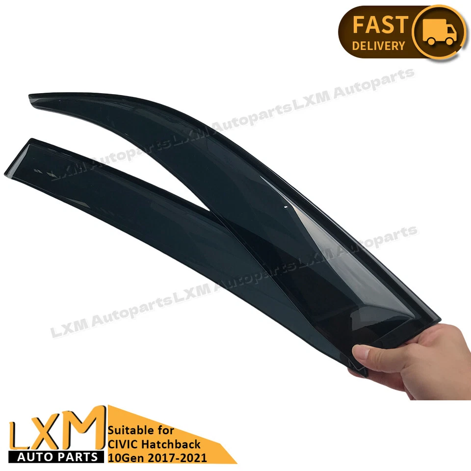 Luxury Weather Shields Weathershields for Honda Civic Hatchback 2017-2021 — 第 2/4 张图片