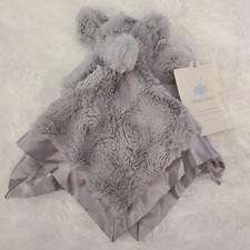 Cloud Island Gray Elephant Security Blanket Lovey Satin Trim NEW Nwt Fluffy