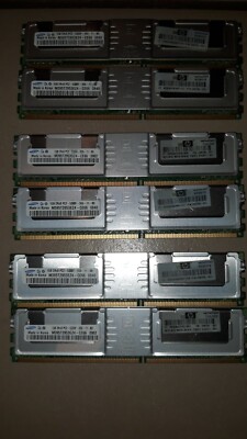HP 2GB (2x1GB) PC2-5300F ECC DDR2 Server Memory - Part # 397411-B21 (Used, Tested)
