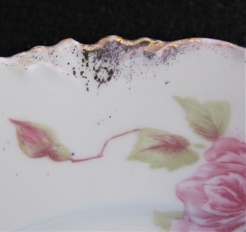 Antique Rosenthal RC Versailles Bavaria Pink Rose Hand Painted Plates 8” c1900 - Picture 5 of 13