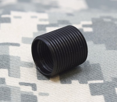 1/2''x28 to 5/8''x24 5/8'' Long threaded barrel adapter Made in USA Black Oxide