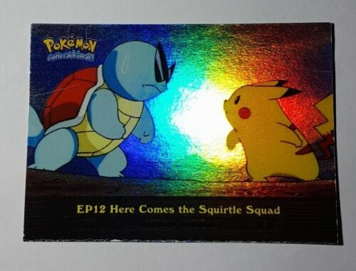 Pokemon Card - Here Comes the Squirtle Squad EP12 - Topps Blue Logo Rainbow Foil - Picture 1 of 14