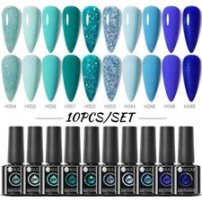 10PCS Gel Nail Polish Set Semi Permanent Nail Art Soak Off UVLED Gel Polish Set