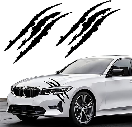 2 STCK. Klauenmarkierung Aufkleber für Autos, Scheinwerfer Auto Aufkleber, Streifen Kratzaufkleber Vinyl - Bild 8 von 12