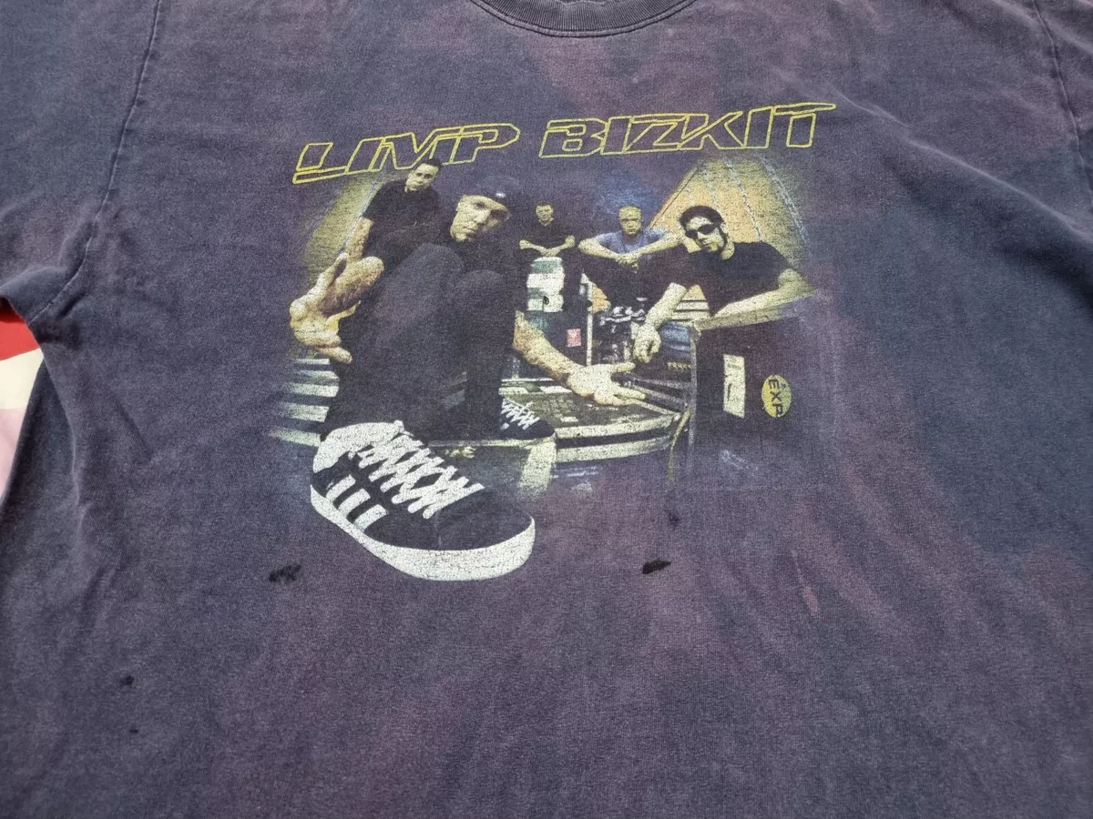 rare Vintage Limp Bizkit Tour Tee T Shirt Chocolate Starfish size XL crazy  fade