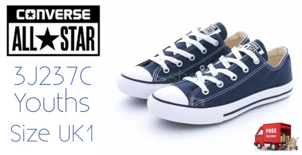 Converse Footwear AllStar 3J237C Youths Size Uk1 Brand New Free Delivery