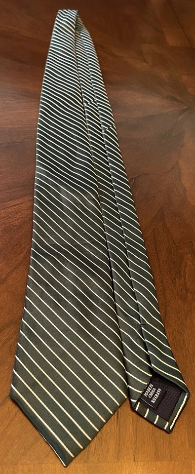 Corbata para el cuello Club Room verde 100 % poliéster para hombre hecha en China Foto 3 de 4