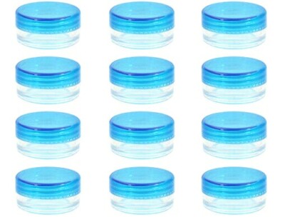 10 Stck. Mini Kunststoff Box für Reise Glas Behälter Rund Kosmetik Make-up Creme Topf
