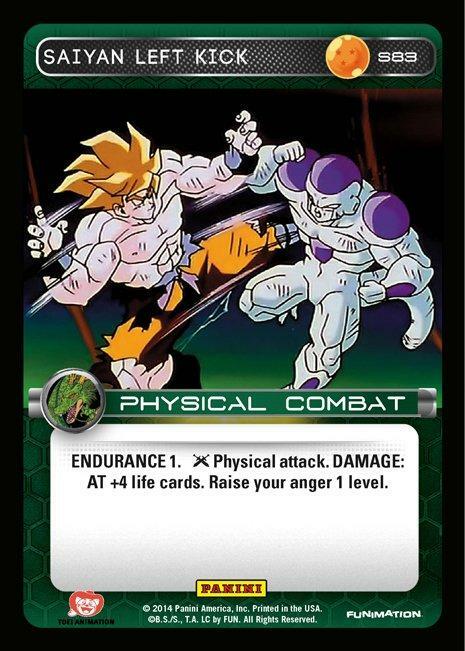 DBZ Dragon Ball Z TCG Card Panini Premiere S83 Saiyan Left Kick | eBay