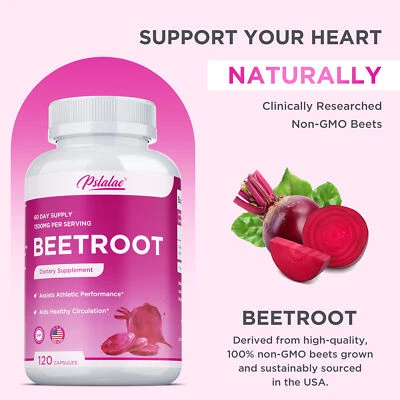 PSLALAE Capsule Barbabietola - Regola La Pressione Arteriosa E Favorisce La Circolazione