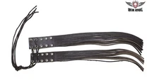 Leather Fringe Motorcycle Brake Clutch Cover, Brown - Chopper Biker Tassel Wrap