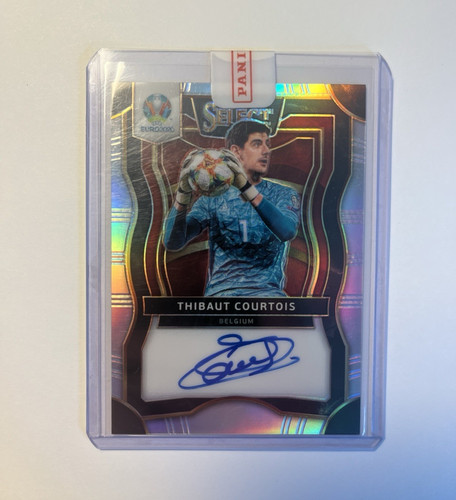 Thibaut Courtois #SI-TC 2020 Panini Select UEFA Euro Signatures card