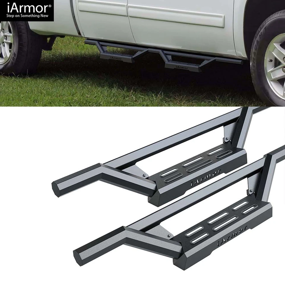 iArmor Stainless Steel Drop Steps for 99-07 Silverado Sierra Extended Cab - Image 2 of 4