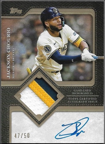 JACKSON CHOURIO Jersey Patch - 2025 Topps Series 1 #MLM-JC Brewers 