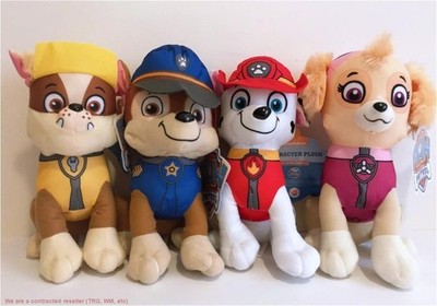 8'' Paw Patrol Plush Stuffed Animal Toy Set: Chase, Rubble, Marshall & Skye