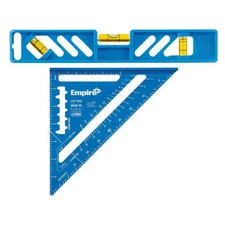 9 In. Polycast Torpedo Level with 7 In. Aluminum Rafter Square