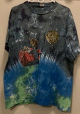 Vntg Arlo Guthrie All Over the World Tie Dye T-Shirt XL Single Stitch Sun Dog