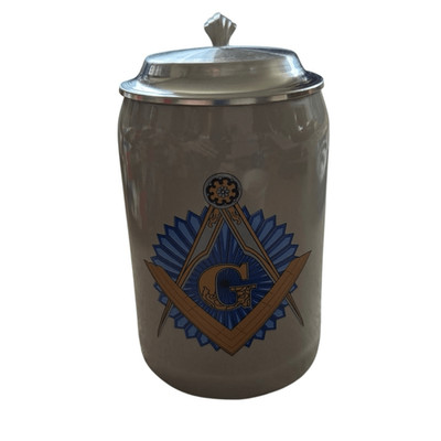 Masonic Ceramic Stein Made In Germany