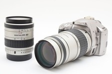 PENTAX K-x 12.4MP Digital SLR Camera Silver Body w/Two Lens Set from Japan