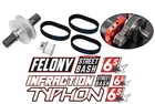 ALU BELT CONVERSATION SYSTEM 40T 15T / 20T FOR ARRMA TYPHON INRACTION FELONY 6S2