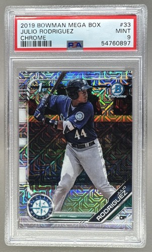 Julio Rodriguez 2019 Bowman #BCP-33 Mojo Refractor Chrome Rookie Mega Box PSA 9
