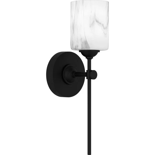 Matte Black One Light Wall Sconce from the Aria Collection - Picture 1 of 5