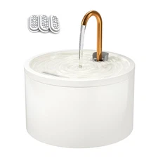 Ceramic Cat Water Fountain, 2.1L/71oz Ceramic Cat Fountain, Automatic Ceramic...