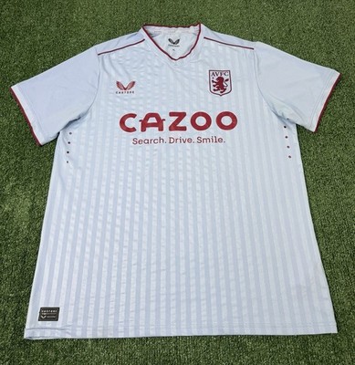 ASTON VILLA FC 2022-2023 MENS XL AWAY FOOTBALL SHIRT CASTORE