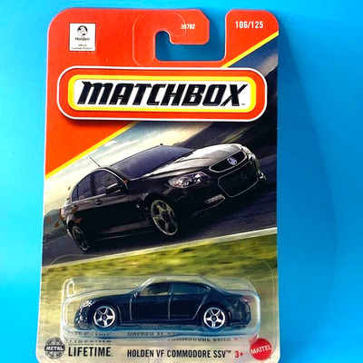 MATCHBOX 2025 HOLDEN VF COMMODORE SSV METALFLAKE BLACK 106/125 JBP57 ABE LUGO