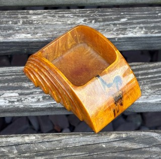 Art Deco Butterscotch Amber Carvacraft Bakelite Holder 154 Grams