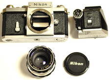 Nikon photomic F w/50mm f2, prism and front cap. 4. READ.
