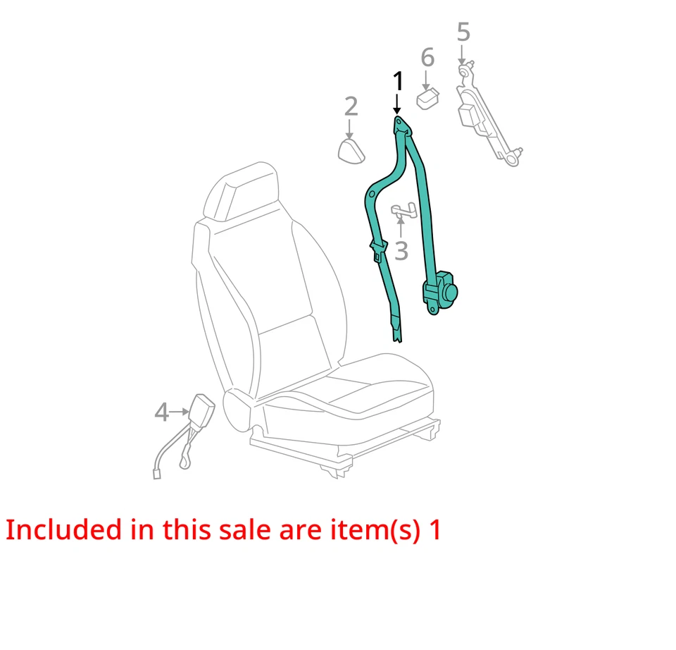 Cinturón de seguridad cubo delantero conductor retractor se adapta 08-09 AURA 10278699 Foto 4 de 4