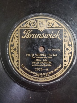 Brunswick 1925 I'm So Ashamed / Ukulele Lady Oriole Orchestra Shellac 78 rpm