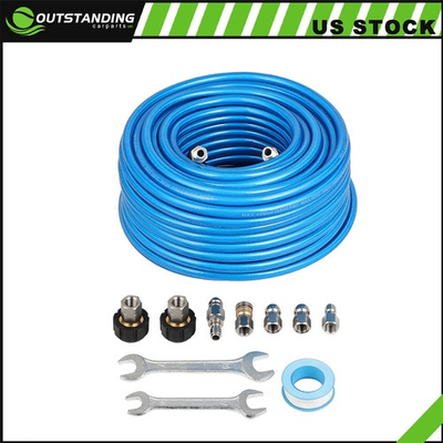 #ad 5800 PSI Pressure Washer Sewer Jet Kit 100FT 1 4quot; Upgraded PU Hose Blue $57.89