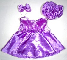 Build a Bear Lavender Party Dress w/ Panties & Bow