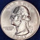 1957-P Washington Silver Quarter Ch BU