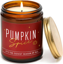 Pumpkin Spice Scented Candle - 7oz Fall Aroma for Cozy Ambiance