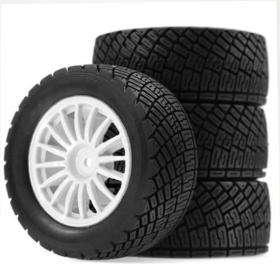 4 Stück 80 mm Rallye Reifen Felgensatz für 1/10 RC Auto HSP 94177 HPI WR8 Flux