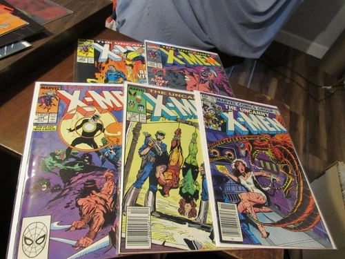 Uncanny X-Men #163 236 249 255 263 Vintage Marvel Comic Book Lot Run