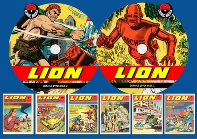 Lion UK Comics 1970 s on Two PC DVD Rom s (Cbr Format)