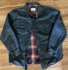 Legendary Whitetails Men's Journeyman Flannel Lined Shirt Jacket Large Dark Gray