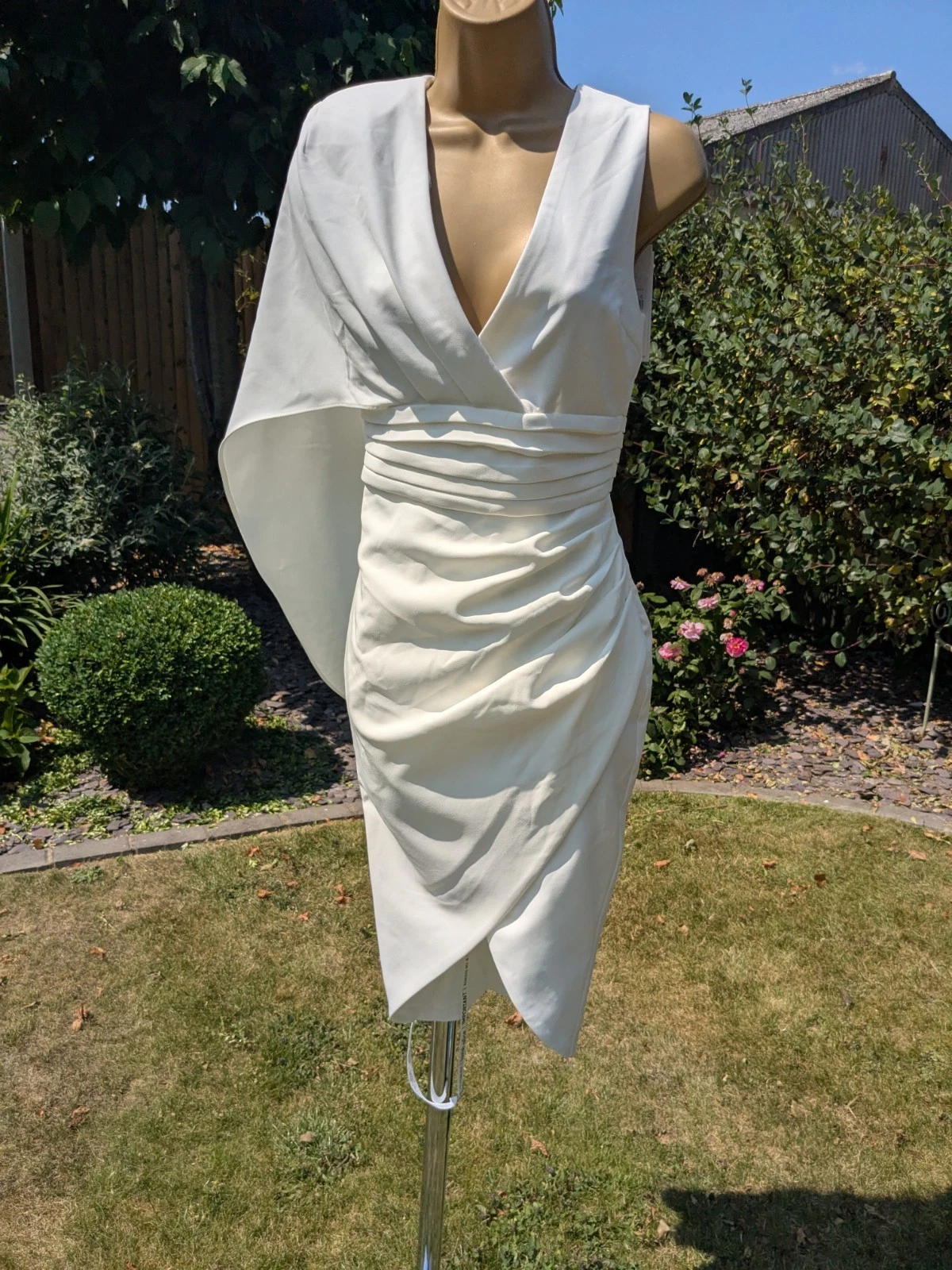 OFF WHITE Abito Lavish Alice taglia 6 favoloso bianco sporco gare matrimonio