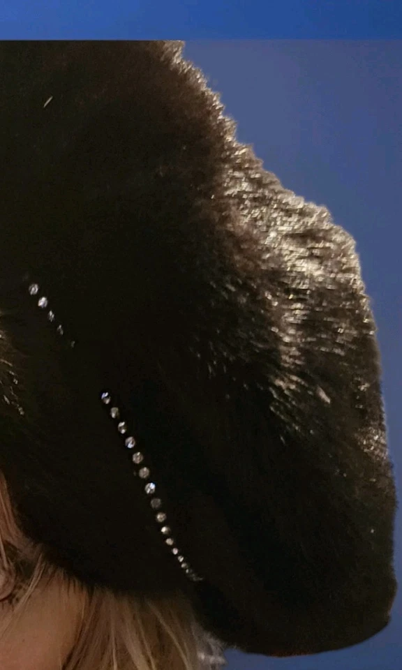 Luxury Saga Mink Crystal Paris Design Hat - Image 3 of 4