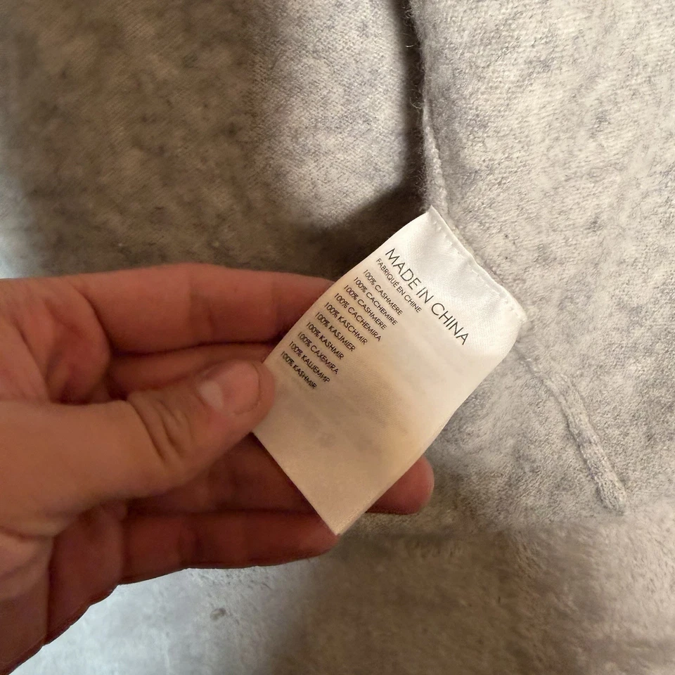 Club Monaco Cashmere Sweater Womens Medium Gray Open Front Cardigan Luxury - Image 4 of 4